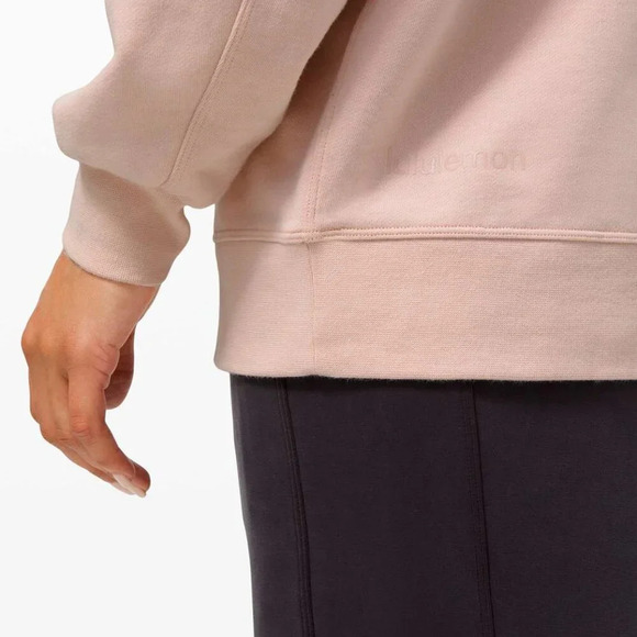 Lululemon Perfectly Oversized Crewneck Sweatshirt Feather Pink 27112 - Picture 3 of 9